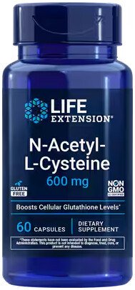 N-ацетилцистеин Life Extension N-Acetyl-L-Cysteine 600 mg (60 капсул)