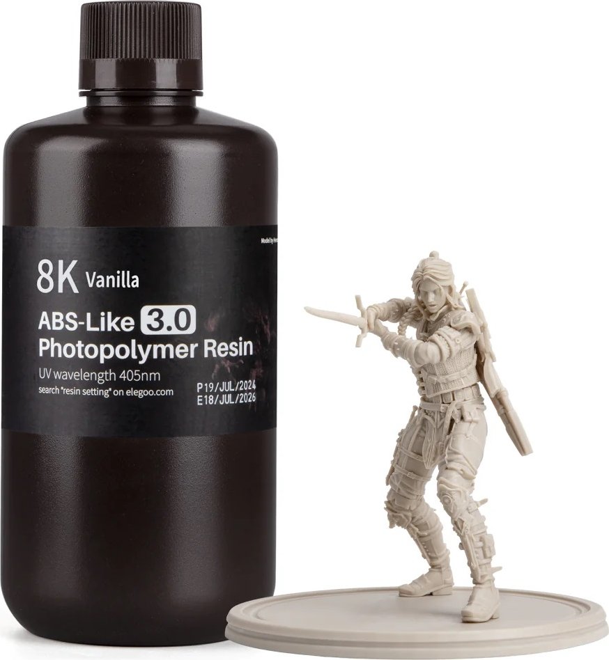 

Фотополимер Elegoo 8K ABSlike V3.0 1кг (ваниль)