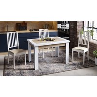 Кухонный стол Трия Хьюстон тип 4 (белый/дуб крафт золото)