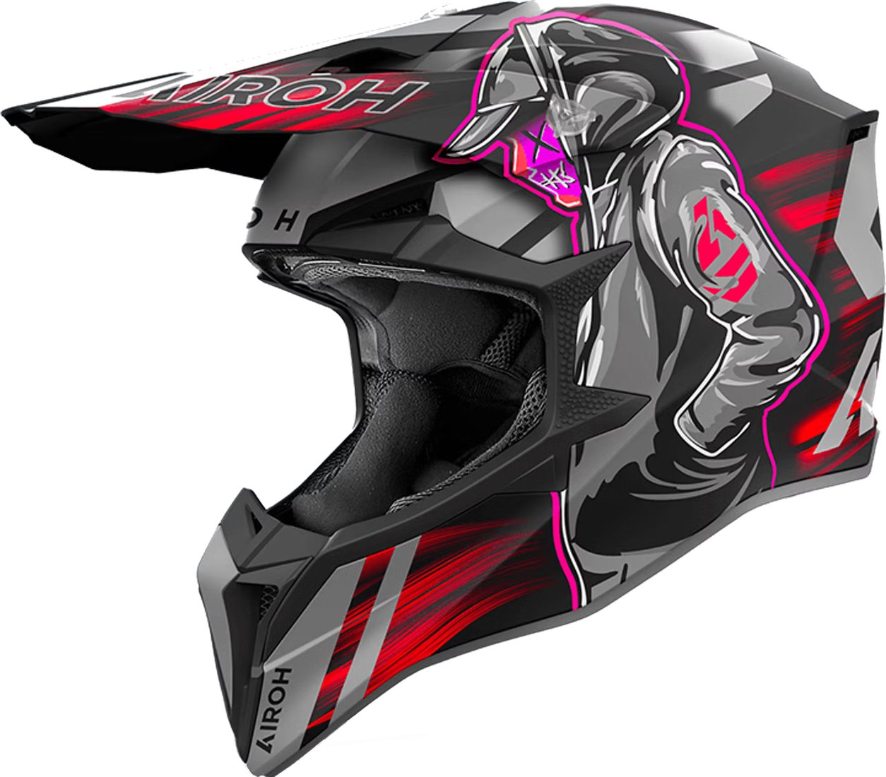 Мотошлем Airoh WRAAAP Cyber WRC55-XS (XS, красный матовый)