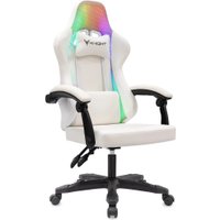 Игровое (геймерское) кресло Knight Wolf RGB (белый)