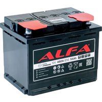 Автомобильный аккумулятор ALFA Standard 55 R+ (55 А·ч) в Могилеве