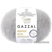 Пряжа для вязания Gazzal Super kid mohair new 64435 25 г 237 м (серый)