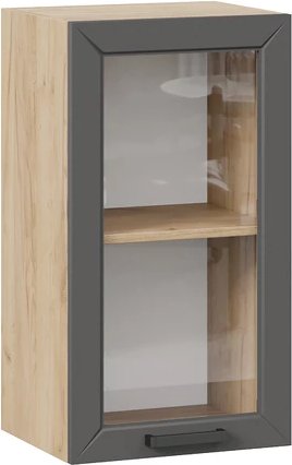 

Шкаф навесной Трия Лорас 1ВВ45С с одной дверью (дуб крафт золотой/холст вулкан)