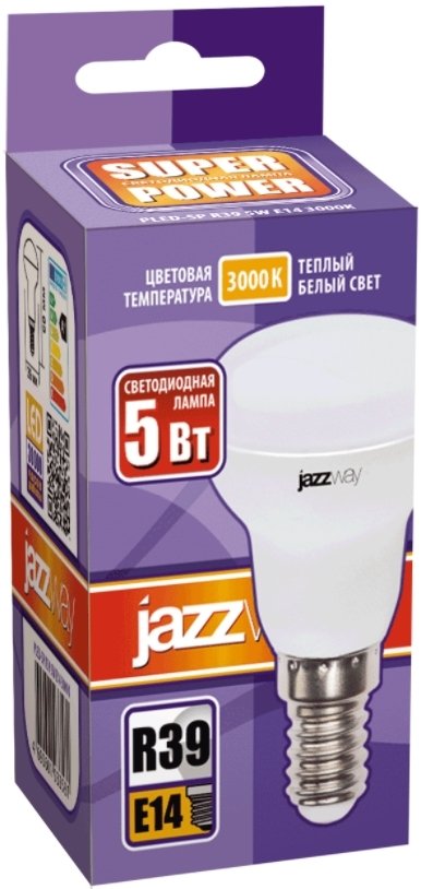 

Светодиодная лампочка JAZZway PLED-SP R39 5w E14 3000K 1033581