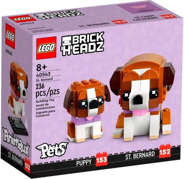 

Конструктор LEGO Brick Headz 40543 Сенбернар