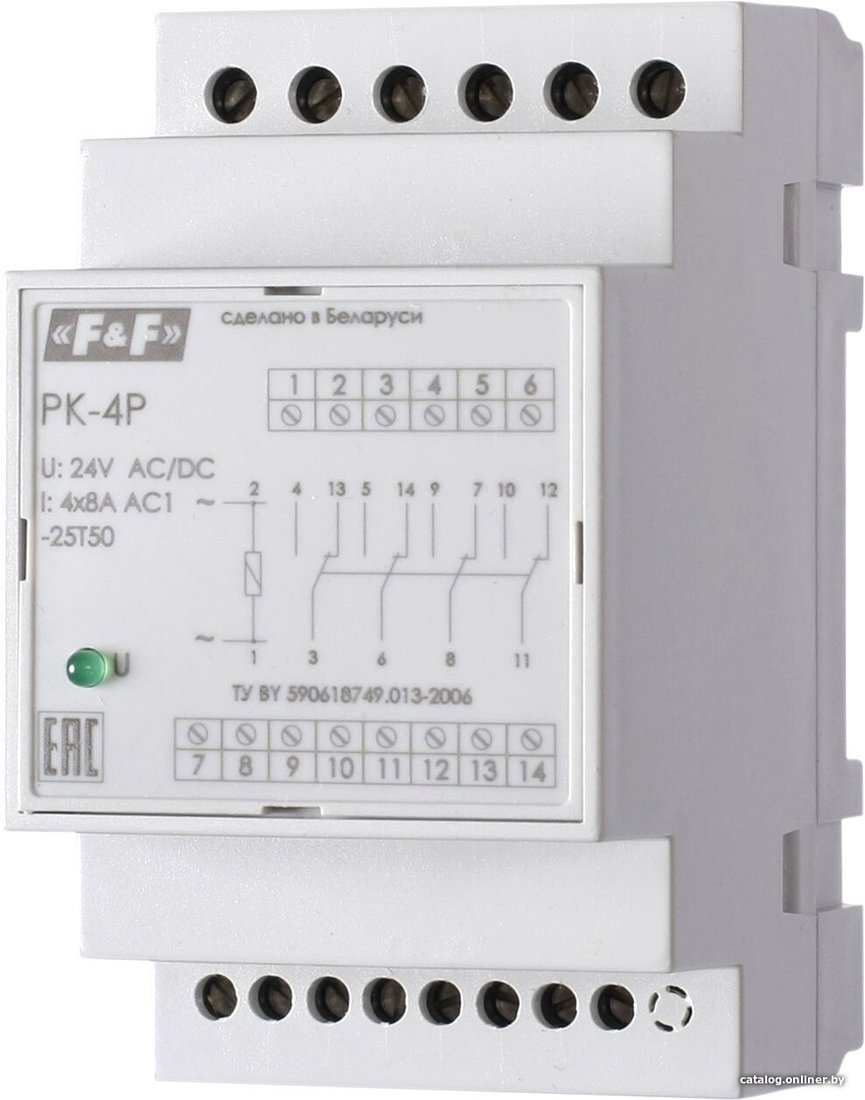 Реле промежуточное Евроавтоматика F&F PK-4P-24 EA06.001.024