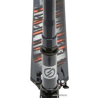 Двухколесный подростковый самокат Oxelo Mid 7 с подножкой (синий/оранжевый)