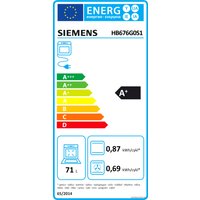 Электрический духовой шкаф Siemens HB676G0S1