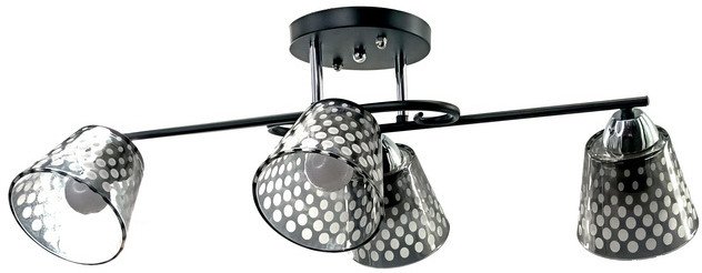 

Люстра средней высоты Aitin Pro НПБ 02-4х60-101 9128/4 (хром/черный)