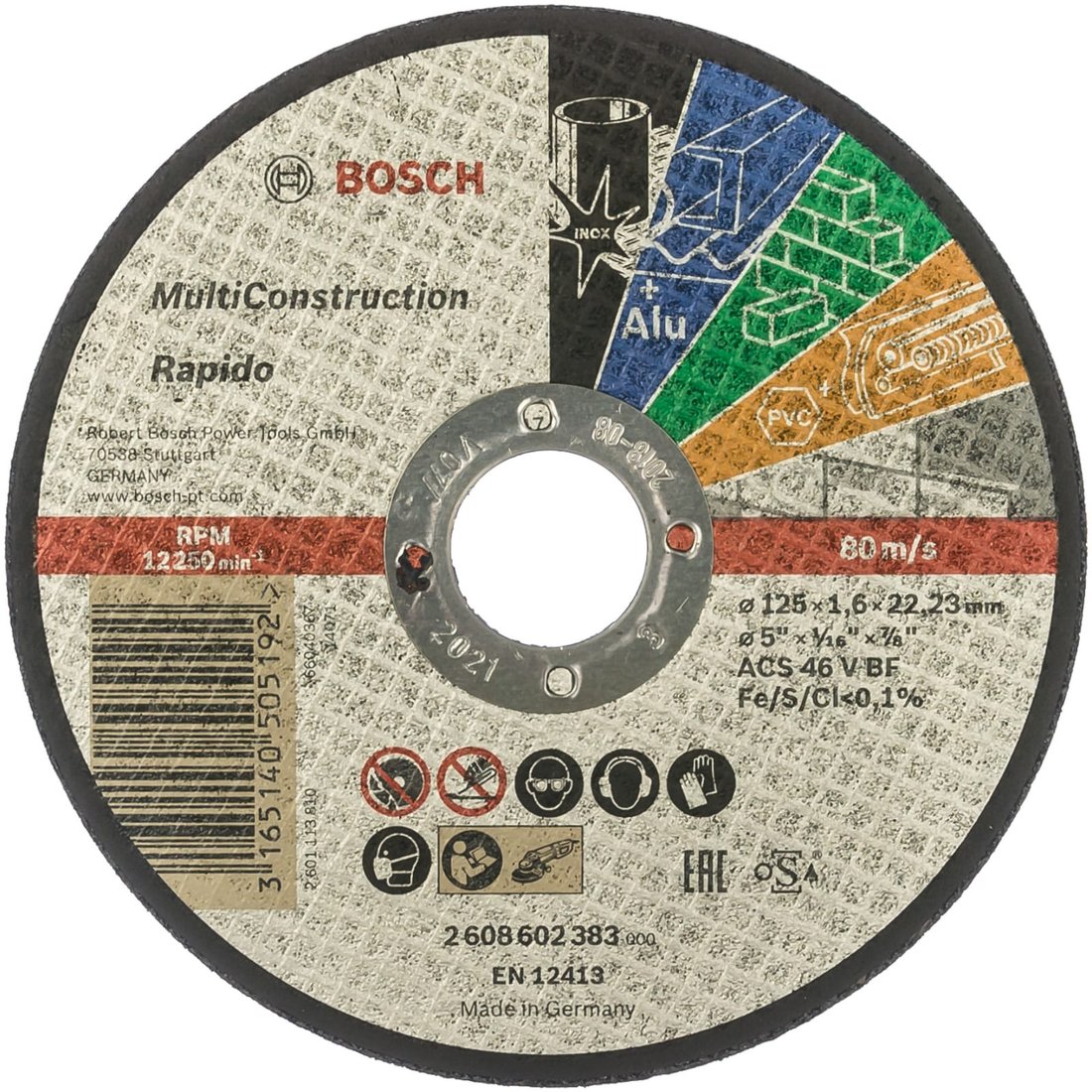

Отрезной диск Bosch Rapido MultiConstruction 2608602383