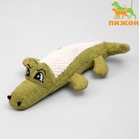 Игрушка для собак Sima-Land Крокодил 4371545 (зеленый)