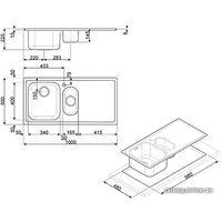 Кухонная мойка Smeg LL102D-2