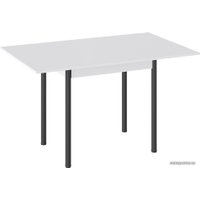 Кухонный стол Трия Родос Тип 2 с опорой d40 (черный муар/белый)