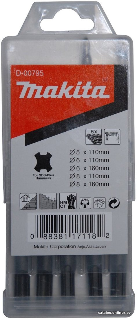 Набор буров Makita D-00795 (5 предметов)