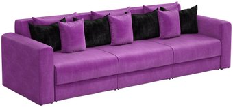 Диван Mebelico Мэдисон Long 59220 (рогожка, фиолетовый/черный)
