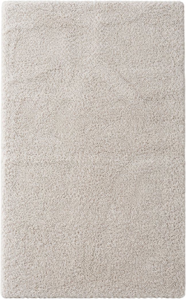 Ковер для жилой комнаты LAXMI Fluffy 01 прямоугольник (3x4, White)