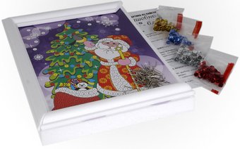 Набор для создания поделок/игрушек Lori Картина из пайеток Новогодняя сказка Ап-040