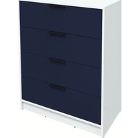 Комод Интерлиния Концепт КТ-К80 Глосс (белый платинум/индиго)