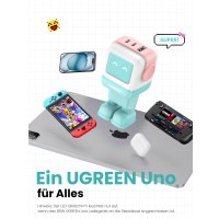 Сетевое зарядное Ugreen Nexode RG 65W CD361 (голубой/розовый) + брендированный брелок Ugreen