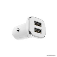 Автомобильное зарядное Borofone BZ12 microUSB (белый)