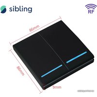 Выключатель Sibling Powerlight-M2B 2-канальный