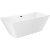 Ванна Wellsee Cute Twin S 168x75 23830103R (отдельностоящая ванна белый глянец, экран, ножки, сифон-автомат матовый черный) в Гродно