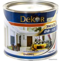 Эмаль Dekor ПФ-115 (белый, 0.8 кг)