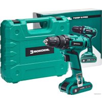 Дрель-шуруповерт Rokodil Twist 2 Pro (1 АКБ, кейс, оснастка)