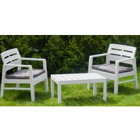 Набор садовой мебели Ipae Progarden LOM05CCB (белый)