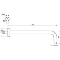 Держатель верхнего душа Aquatek AQ2176CR