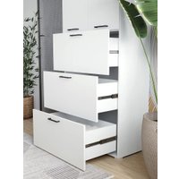 Шкаф распашной Горизонт Бонн 760 3 ящика (белый)