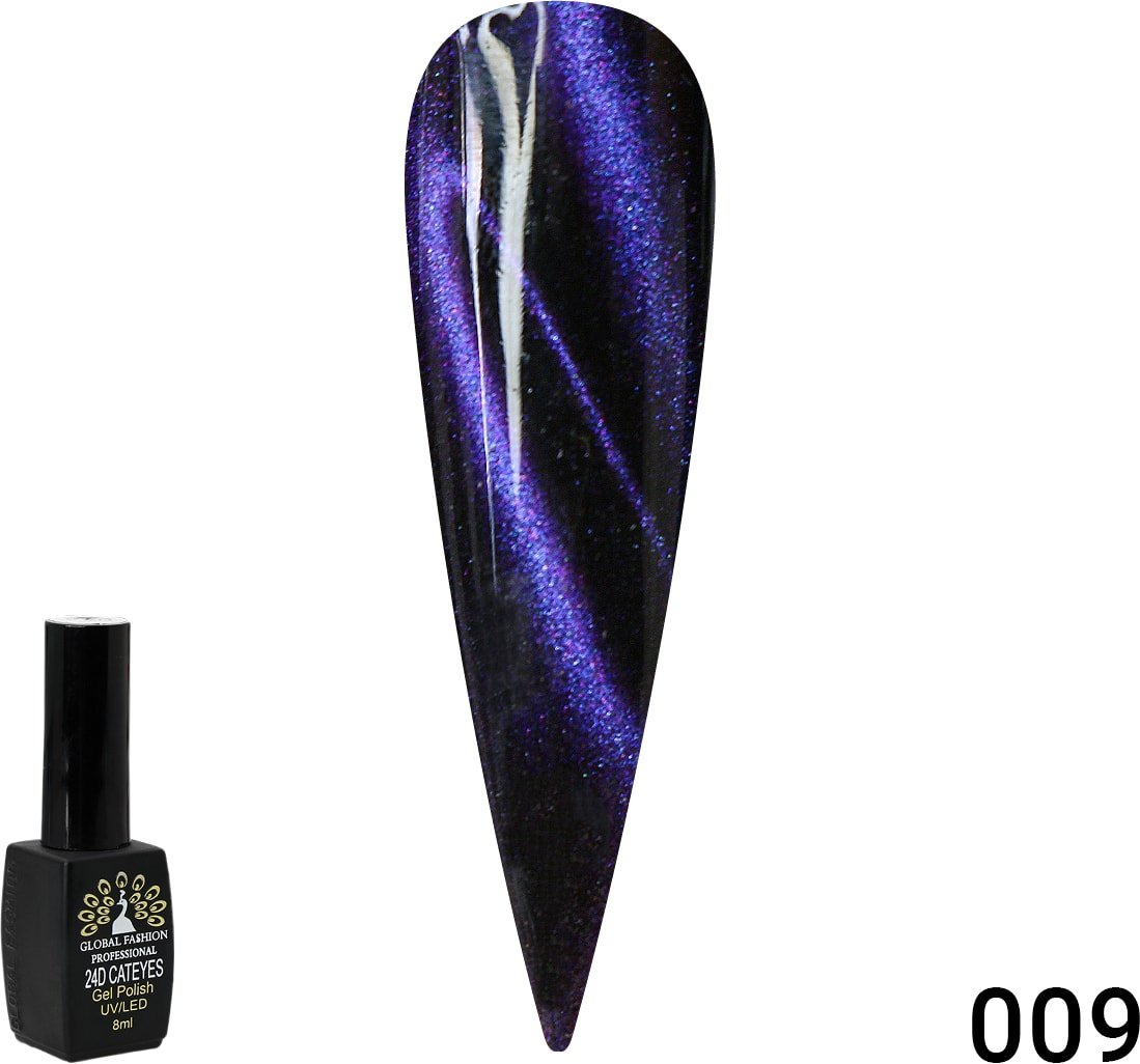 

Гель-лак Global Fashion 24D Galactic кошачий глаз (тон 09) 8 мл