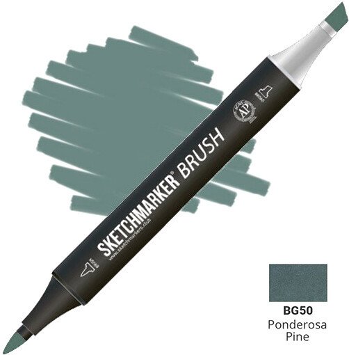

Маркер художественный Sketchmarker Brush Двусторонний BG50 SMB-BG50 (орегонская сосна)