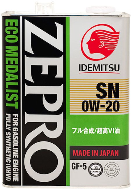 

Моторное масло Idemitsu Zepro Eco Medalist 0W-20 4л