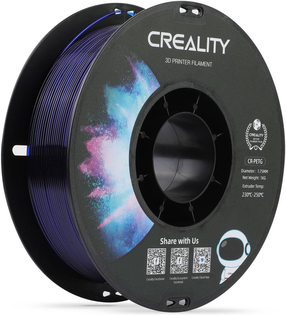 Филамент Creality PETG-CR 1.75мм 3301030036 (1 кг, прозрачно-синий)