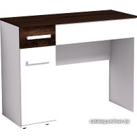 Туалетный столик с зеркалом Глазов Норвуд 43 (белый/орех шоколадный)