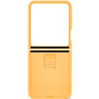 Чехол для телефона Samsung Silicone Case with Ring Z Flip5 (абрикосовый)