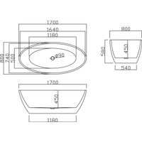 Ванна Lauter 21003C (отдельностоящая)