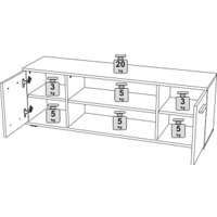 Тумба НК-Мебель Fun ТВ-130 71337912 (дуб сонома/белый)