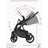 Универсальная коляска Riko Basic Montana Ecco (3 в 1, 11/белый)