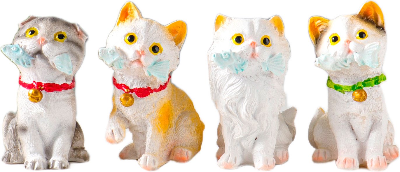 Набор статуэток Sima-Land Котятки с рыбьими скелетами 10956817 (4шт)