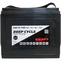 Тяговый аккумулятор KRAFT 12V-148Ah(C20) L+ (148 А·ч)