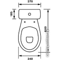 Унитаз напольный Оскольская керамика Суперкомпакт (серый)