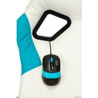 Игровое (геймерское) кресло Zombie Runner (белый/голубой)