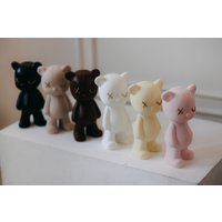 Статуэтка К.РАМА Мишка кожаный Kaws & Bearbrick (черный)