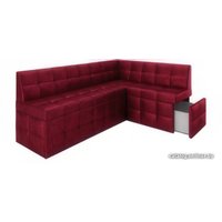Угловой диван Мебель-АРС Атлантис правый 212x84x135 (бархат красный Star Velvet 3 Dark Red)