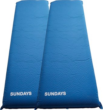 Самонадувающийся коврик Sundays ZC-SIM001-2 (10см, 2шт, синий)