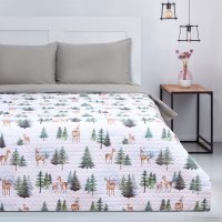 Покрывало Этель Forest Miracle 9803158 (180x210, белый/зеленый)