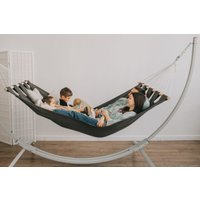 Дачный гамак Mamo Подвесной гамак Льняной 200х120 см (бирюза)